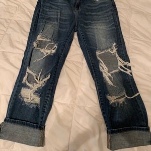 Cello Ripped Capri Jeans